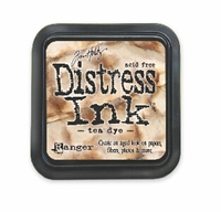 Εικόνα του Tim Holtz Distress Inkpad 3'' x 3'' Μελάνι Νερού - Tea Dye