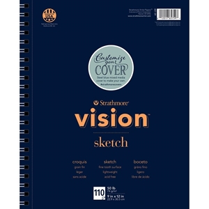 Picture of Strathmore Vision Sketch Paper Pad 23 x 31 cm - Μπλοκ Ζωγραφικής - Sketch, 55 Φύλλα, 74gsm