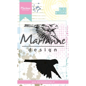 Picture of Marianne Designs Cling Stamps Set Σετ Σφραγίδες Rubber - Tinys Birds 1, 2τεμ