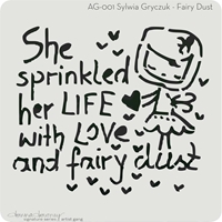 Picture of Donna Downey Artist Gang Stencil 8"X8" - Fairy Dust