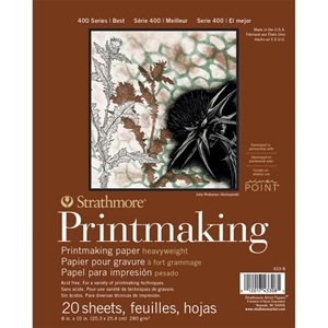 Picture of Strathmore Series 400 Printmaking Paper Pad 20 x 25 cm - Μπλοκ Για Τεχνικές Printmaking, 20 Φύλλα, 280gsm