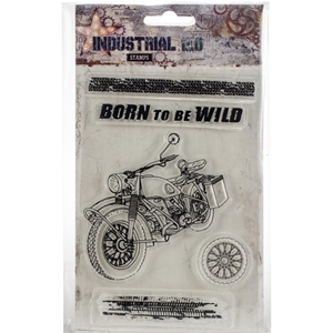 Picture of Studio Light Industrial Clear Stamps Set Σετ Διάφανες Σφραγίδες - Born to be Wild, 5τεμ