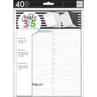 Εικόνα του Create 365 Medium Planner Fill Paper Ανταλλακτικά Φύλλα - White Daily