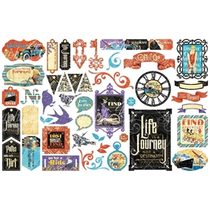 Picture of Graphic 45 Die Cut Assortment Διακοσμητικά Ephemera - Life's a Journey, 48τεμ