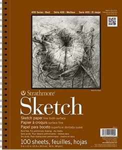 Picture of Strathmore Series 400 Spiral Paper Pad 23 x 31 cm - Μπλοκ Ζωγραφικής - Sketch, 100 Φύλλα, 89gsm