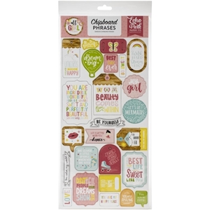 Picture of Echo Park Chipboard Stickers Αυτοκόλλητα - All Girl, Phrases