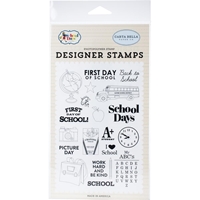 Εικόνα του Carta Bella Clear Stamps Set Σετ Διάφανες Σφραγίδες - School Days, 20τεμ