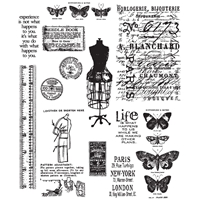 Εικόνα του Tim Holtz Cling Stamps Set Σετ Σφραγίδες Rubber 7"X8.5" - Attic Treasures, 12τεμ