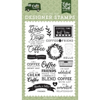 Εικόνα του Echo Park Clear Stamps Set Σετ Διάφανες Σφταγίδες Coffee & Friends Σετ Σφραγίδες - Coffee Addict, 17τεμ