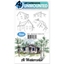 Εικόνα του Art Impressions Watercolor Cling Stamp Set Σετ Σφραγίδες Rubber - Rustic Cabins, 4τεμ