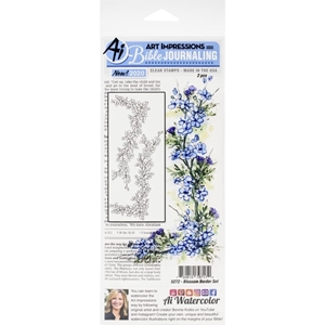 Picture of Art Impressions Bible Journaling Clear Stamps Διάφανες Σφραγίδες - Blossom Border set, 2τεμ