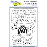 Εικόνα του Crafter's Workshop Clear Stamps Set Σετ Διάφανες Σφραγίδες - When it Rains, 7τεμ