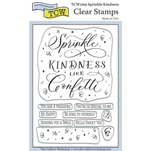 Picture of Crafter's Workshop Clear Stamps Set Σετ Διάφανες Σφραγίδες - Sprinkle Kindness, 10τεμ 