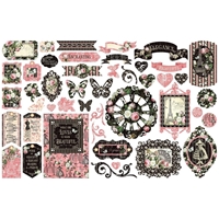 Picture of Graphic 45 Double Sided Ephemera – Elegance, 51pcs