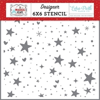 Picture of Echo Park Stencils Set 6”x6”- A Magical Place, Hearts and Stars