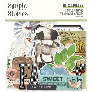 Picture of Simple Stories Die-Cuts Διακοσμητικά Ephemera – Simple Vintage Farmhouse Garden, Bits & Pieces, 63τεμ