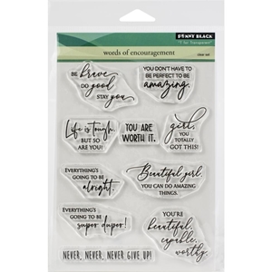 Picture of Penny Black Clear Stamps Set Σετ Διάφανες Σφραγίδες – Words Of Encouragement, 10τεμ