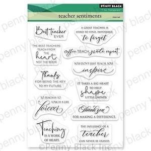 Picture of Penny Black Clear Stamps Set Σετ Διάφανες Σφραγίδες – Teacher Sentiments, 11τεμ 