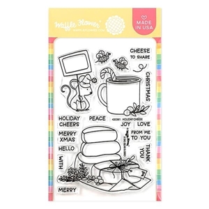 Picture of Waffle Flower Crafts Clear Stamps Σετ Διάφανες Σφραγίδες -  Holiday Cheese, 18τεμ