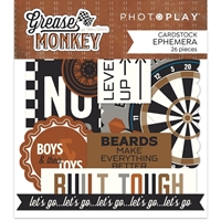 Εικόνα του Photoplay Cardstock Ephemera Διακοσμητικά Die-Cuts - Grease Monkey, 26τεμ