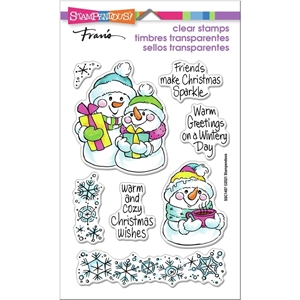 Picture of Stampendous! Fran's Clear Stamps Set Σετ Διάφανες Σφραγίδες - Snow Time Frame, 8τεμ 