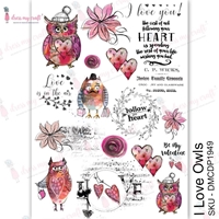 Εικόνα του Dress My Craft Transfer Me Φύλλο Μεταφοράς Εικόνας Α4 - I Love Owls