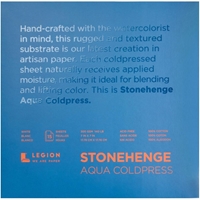 Εικόνα του Stonehenge Aqua Block Coldpress Pad 18 x 18 cm - Μπλοκ Ακουαρέλας, 15 Φύλλα, 300gsm