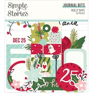 Picture of Simple Stories Cardstock Ephemera Διακοσμητικά Die-cuts – Holly Days, Journal Bits, 30τεμ