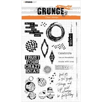 Εικόνα του Studio Light Grunge 5.0 Collection Clear Stamps Set Σετ Διάφανες Σφραγίδες  - Elements NR. 43, 