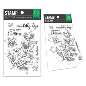 Picture of Hero Arts Stamp Bundle Clear Stamp & Die Set Σετ Σφραγίδες & Μήτρες Κοπής – Holly Berries, 7τεμ