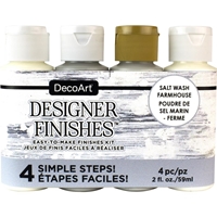 Εικόνα του DecoArt Designer Finishes Paint Pack Σετ Ακρυλικών Χρωμάτων για Ειδικό Φινίρισμα - Salt Wash Farmhouse