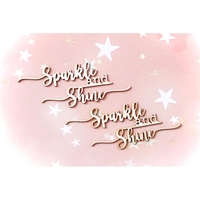 Picture of Asuka Studio Brick Wall & Frames Chipboard Embellishments – Sparkle & Shine