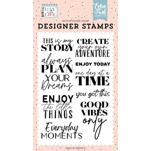 Picture of Echo Park Clear Stamps Set Σετ Διάφανες Σφραγίδες  Day In The Life - This Is My Story, 9τεμ