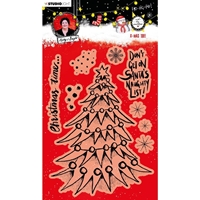 Εικόνα του Studio Light Art by Marlene Clear Stamps Set Σετ Διάφανες Σφραγίδες Merry & Bright - Χ-mas Tree, 9τεμ 
