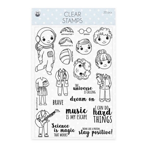 Picture of P13 Clear Stamps Set Σετ Διάφανες Σφραγίδες You Can Be Anything - No. 1, 20τεμ