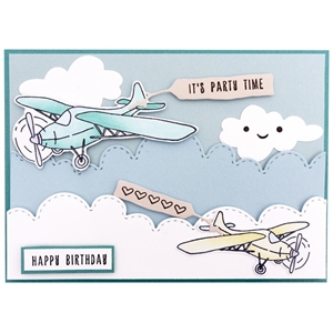 Picture of Studio Light Essentials Clear Stamps & Cutting Dies Set Σετ Σφραγίδες και Μήτρες Κοπής - Air Messages Nr. 25, 25τεμ