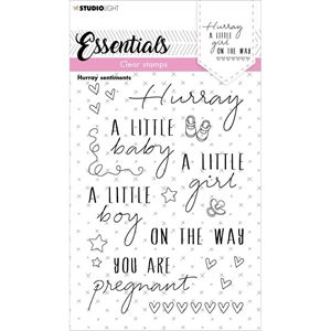 Picture of Studio Light Essentials Clear Stamps Set Σετ Διάφανες Σφραγίδες - Hurray Sentiments Nr. 172, 19τεμ