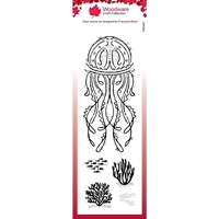 Εικόνα του Creative Expressions Woodware Craft Collection Clear Stamps Set Σετ Διάφανες Σφραγίδες  - Jelly Fish, 5τεμ 