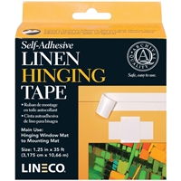 Picture of Lineco Self-Adhesive Linen Hinging Tape - White 