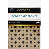 Εικόνα του Them-o-web Deco Foil Toner Card Fronts -   Έτοιμα Φύλλα Μεταφοράς για Foiling 10.8x14 cm - Lots of Dots