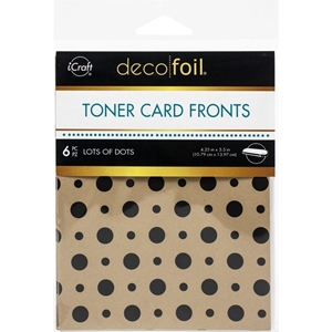 Picture of Them-o-web Deco Foil Toner Card Fronts -   Έτοιμα Φύλλα Μεταφοράς για Foiling 10.8x14 cm - Lots of Dots