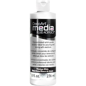 Picture of DecoArt Media Fluid Acrylics Ακρυλικό Χρώμα 236ml - Titanium White