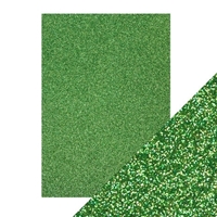 Picture of Tonic Studios Craft Perfect Glitter Cardstock A4 - Lucky Shamrock, 5Pcs