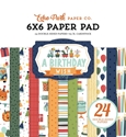 Picture of Echo Park Double-Sided Paper Pad 6"x6" - A Birthday Wish, Boy, 34pcs