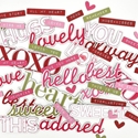 Picture of 49 & Market  Rouge Chipboard Word Set Διακοσμητικά Στοιχεία Τίτλοι - ARToptions, Rouge, 51τεμ.