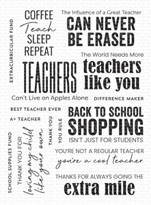 Picture of My Favorite Things Set Σετ Διάφανες Σφραγίδες - Teach, Sleep, Repeat, 15τεμ.