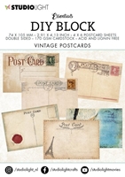 Εικόνα του Studio Light Essentials DIY Block Mini Μπλοκ Εφήμερα - Vintage Postcards 