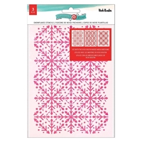 Picture of American Crafts Vicki Boutin Stencils - Peppermint Kisses,  Snowflakes, 3pcs