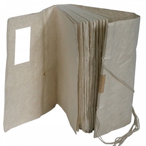 Picture of Lamali Χειροποίητο Travel Journal Sagarmata 100% Lokta - Λευκό,  13 x 19 cm