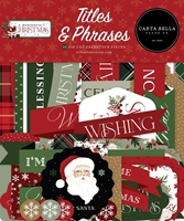 Picture of Carta Bella Cardstock Ephemera - A Wonderful Christmas, Titles & Phrases, 32pcs